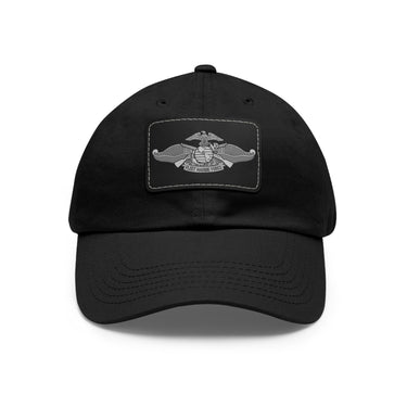 Navy FMF Pin with Leather Patch (Rectangle)